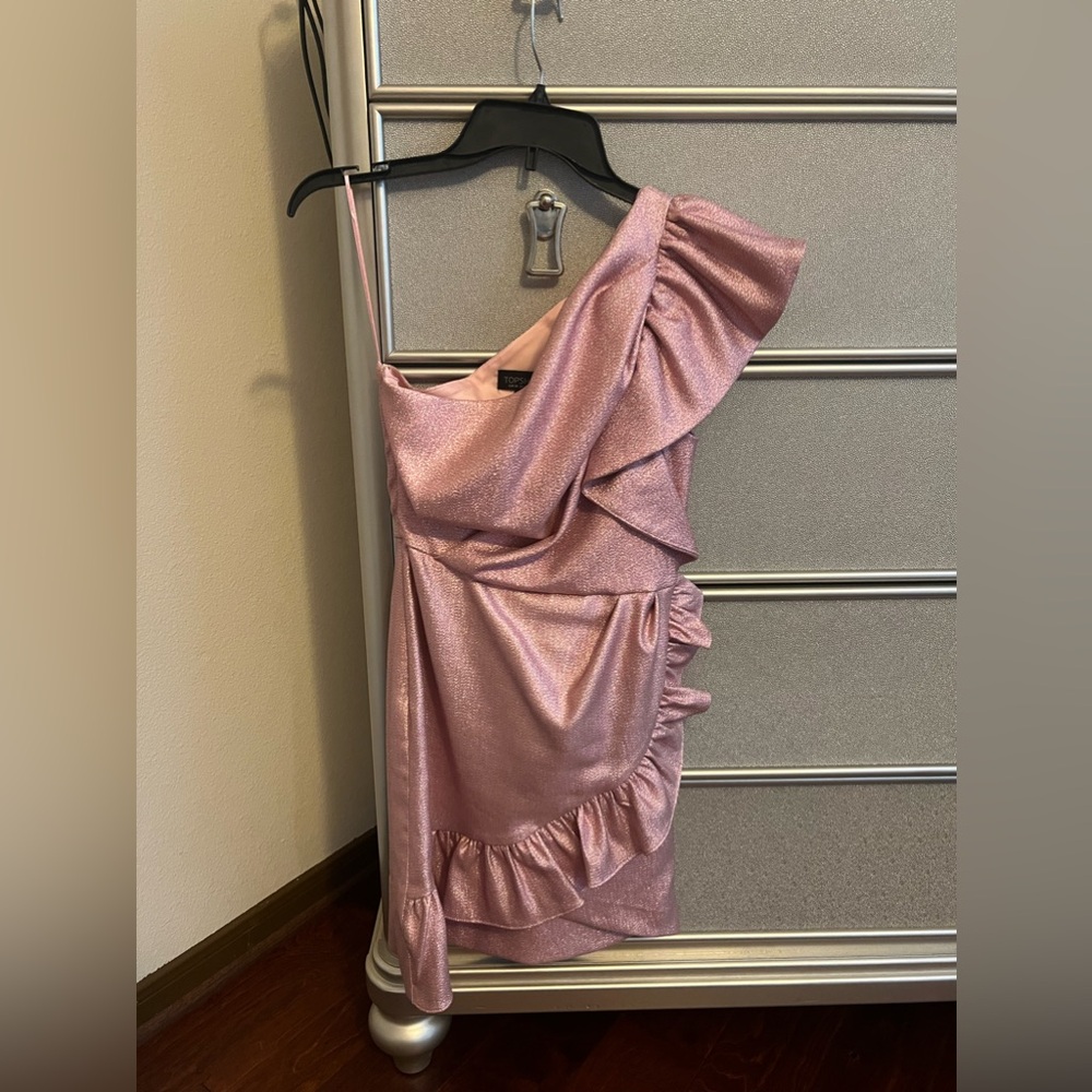 Top shop size 2 pink sparkly dress